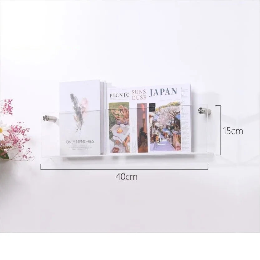 Porte revue mural - ModernStorageRack™ - Transparent